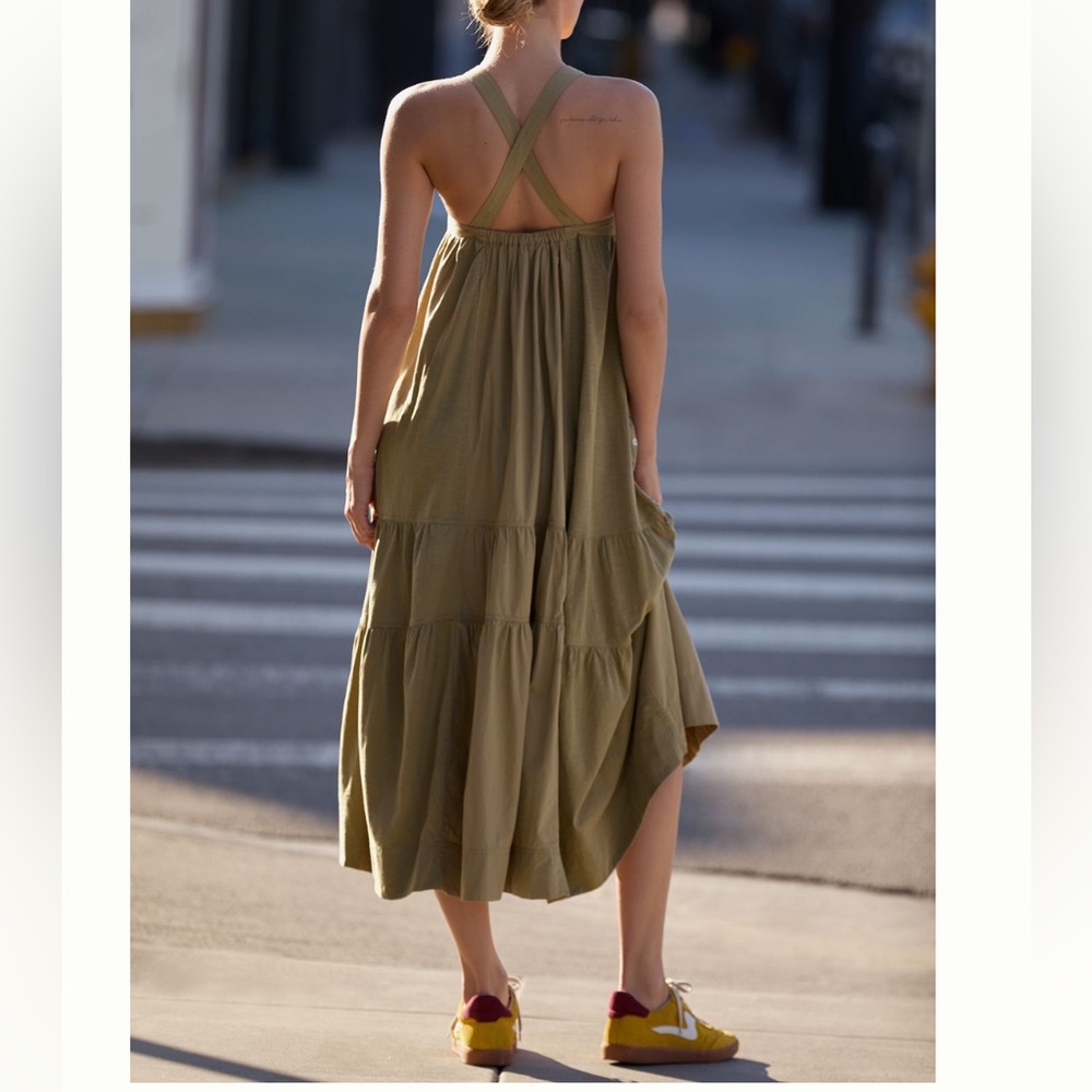 Anthro Daily Practice Top Tier Utility
Sweetheart Midi Dress. Size M. MSRP $138 - Picture 4 of 16